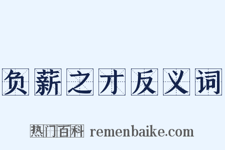 负薪之才反义词是什么意思的图片